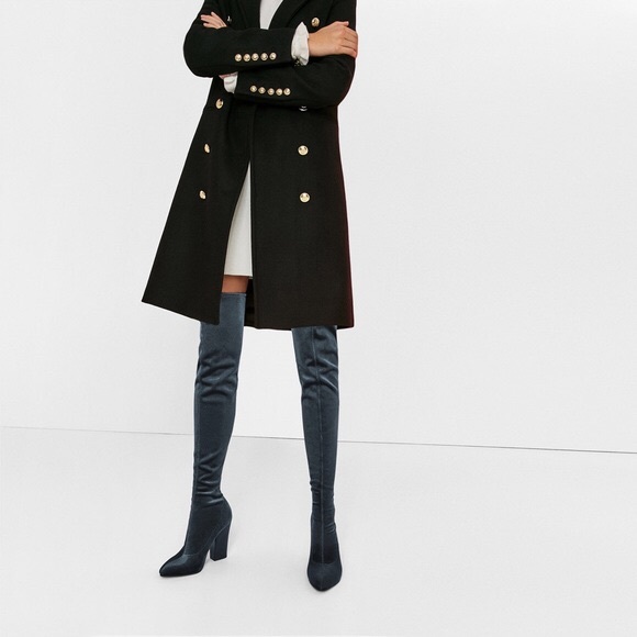 Zara Shoes - ZARA over the knee velvet boots